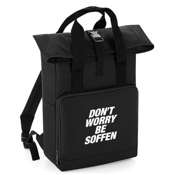 DON'T WORRY BE SOFFEN - Rucksack, Twin Handle Roll-Top Backback